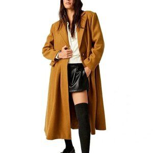 NWT Free People Victoria Princess Seam Coat - Camel